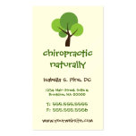 Tree Logo Vertical Chiropractic Business Cards