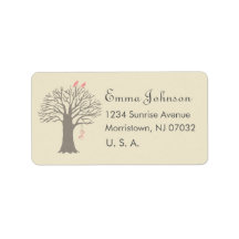 Tree Love Birds Custom Address Label