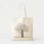 Tree Love Birds Love Initial Custom Tote Bag