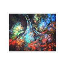 tree nebula stretched canvas print