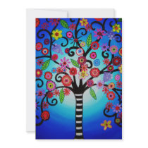 TREE OF LIFE BAR BAT MITZVAH CUSTOM INVITES