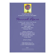 Tree of Life Bar Bat Mitzvah Invitations