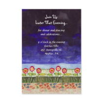 Tree of Life Doves Bar Bat Mitzvah Reception Card