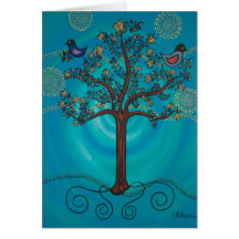 "Tree of Life in Blue" by CatherineHayesArt Cards