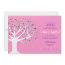Tree of Life Jewish Baby Naming Invitation Hebrew
