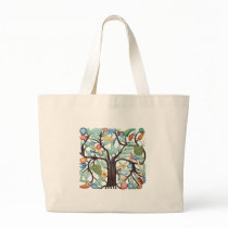 TREE of LIFE pastel Tote Bags