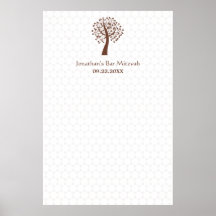 Tree of Life Star of David Pattern Sign-In Print