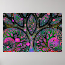 Tree of Life Symmetrical Fractal Print