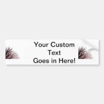 Tree purple floral left side bumper sticker