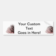 Tree purple floral right corner bumper stickers