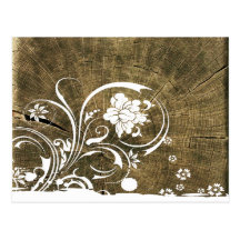 Tree Ring Save the Date Postcard