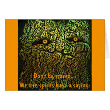 Tree Spirit Halloween Card