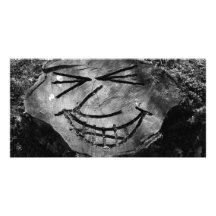 Tree Stump Face Customized Photo Card