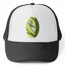 tree surgeon or arborist chainsaw cutting tree trucker hats