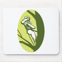 tree surgeon or arborist chainsaw cutting tree mousepad