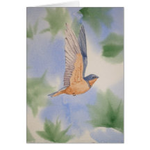 Tree Swallow Fledgling Note card