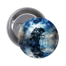Tree & Water Pinback Buttons