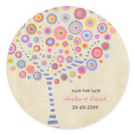 Tree Wedding Name Save the Date Label Sticker