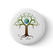Tree with branches surrounding planet earth buttons