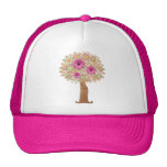Tree With Pink Flowers Mesh Hats
