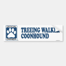 TREEING WALKER COONHOUND_Blue Bumper Stickers