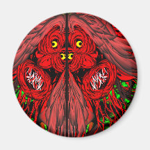 treerose fridge magnet