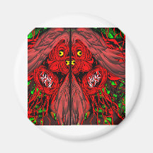 treerose refrigerator magnet