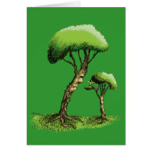 Trees and a Bird Cards