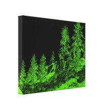 Trees In The Dark Stretched Canvas Print