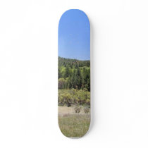 Trees On Hills With Blue Sky Landscape Image Skate Decks