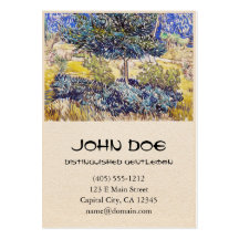 Trees Shrubs Asylum Garden Vincent Van Gogh Business Card Template