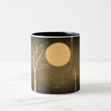 Trees under the Moon Vintage Mugs