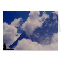 Trekking Off the Face of the Earth Greeting Cards
