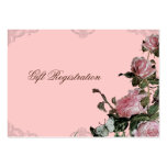 Trellis Rose Vintage - Gift Registration Card Business Card Template