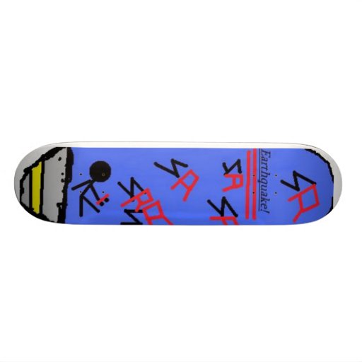 Tremblement de terre de rouge de tempête skateboard