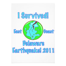 Tremblement de terre du Delaware de 2011 Cartons D'invitation