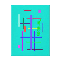 Tremendous Light Sea Green Gallery Wrapped Canvas