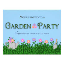 Trendy And Elegant Garden Party Invite