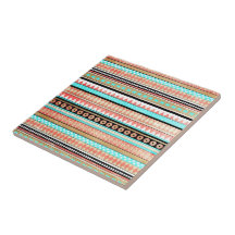 Trendy aztec ceramic tile