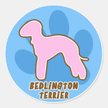 Trendy Bedlington Terrier Stickers