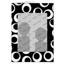 Trendy black and white retro design. cards