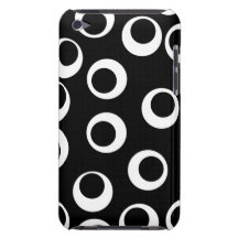 Trendy black and white retro design. iPod Case-Mate cases