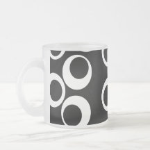Trendy black and white retro design. coffee mug