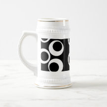 Trendy black and white retro design. coffee mugs