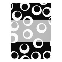 Trendy black and white retro design. Custom Announcement