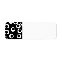 Trendy black and white retro design. Custom Return Address Labels