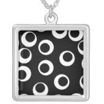 Trendy black and white retro design. Custom Jewelry