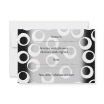 Trendy black and white retro design. personalized invitations
