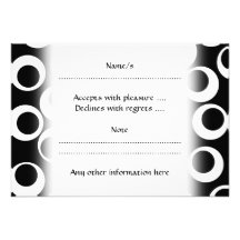 Trendy black and white retro design. custom announcements