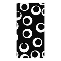Trendy black and white retro design. personalized photo card